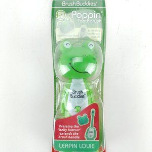 Brush Buddies Poppin' Toothbrush Leapin Louie Soft Kids Green Frog New Sealed